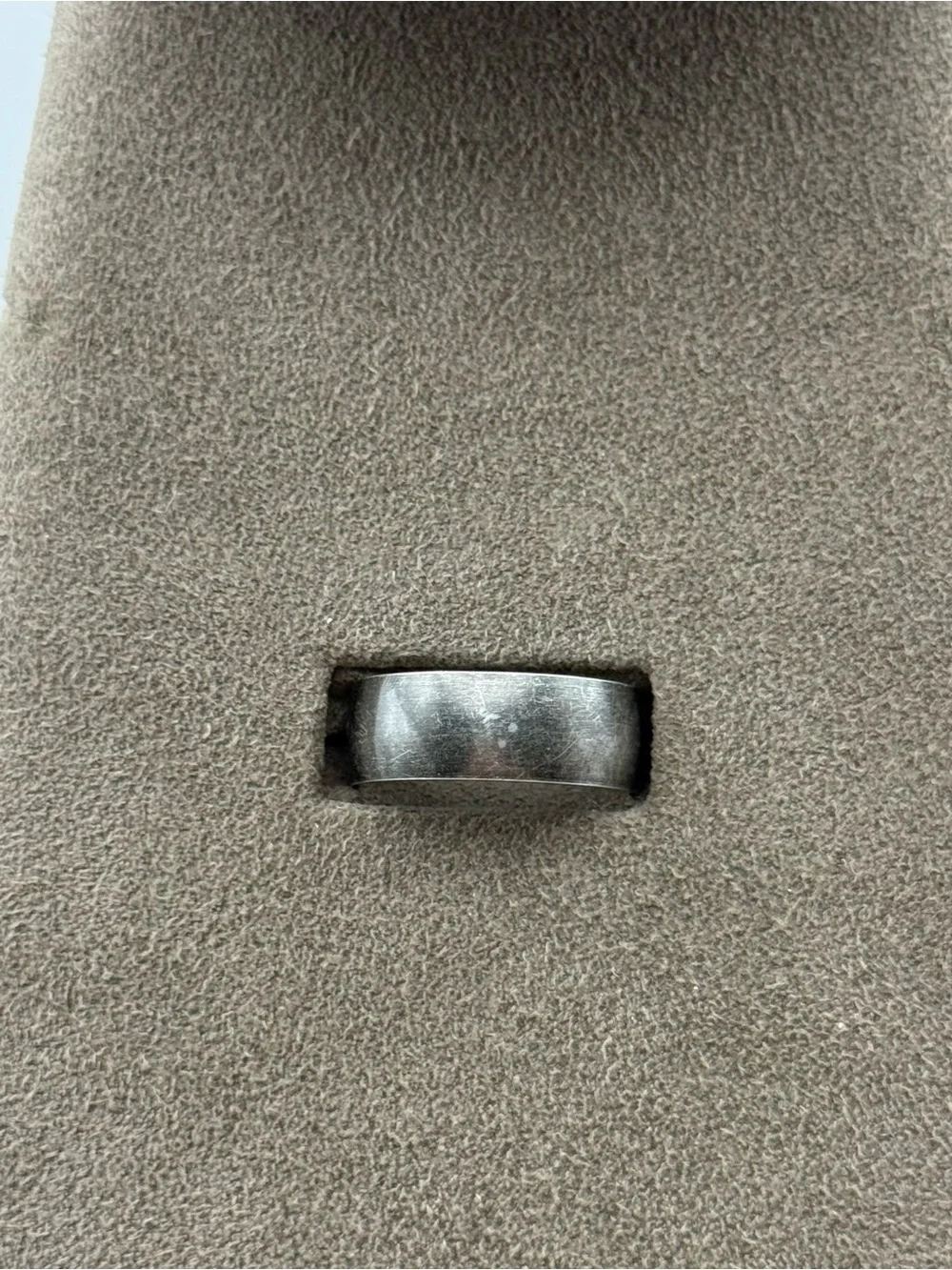 Men's titanium Flat Wedding Band - Classic Minimal Design